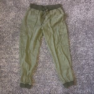 AE olive joggers